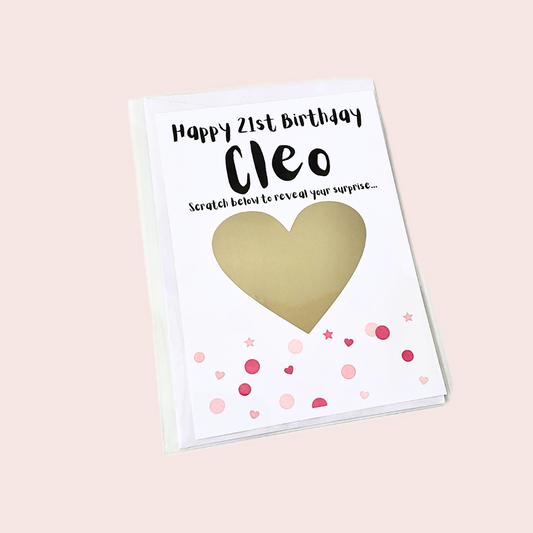 Personalised Birthday Scratch Card